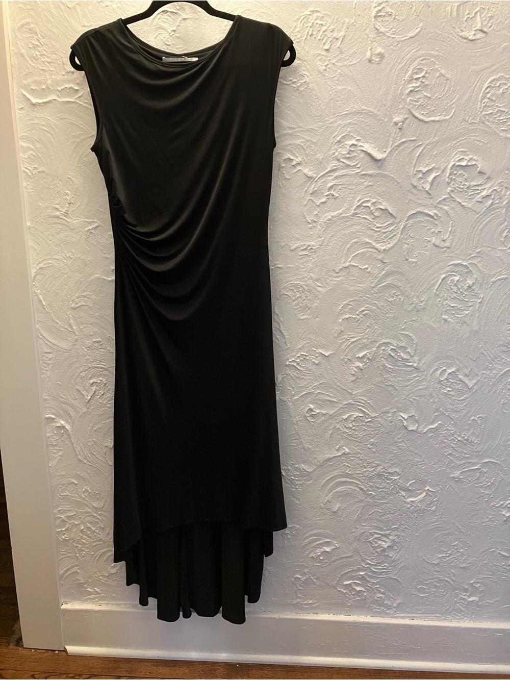 ALI & JAY Black Sleeveless Draped Hi-Low Dress